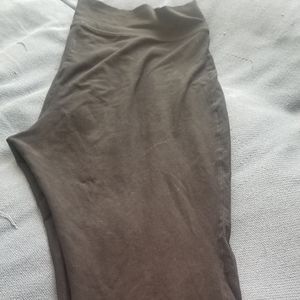 Black Cotton Active wear boot cut pants